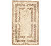 RugVista Chateau, Tapis de Bain, Modernes, 70 x 120 cm, Rectangulaire, Poil Moyen, Lavage en Machine, Natural/Beige