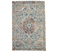 RugVista Cheverny, Tapis, Orientaux, 200 x 300 cm, Rectangulaire, Poil Moyen, Nettoyage à Sec Seulement, Bleu/Blanc crème