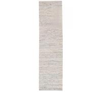 RugVista Chevron Waves Tapis Kilim Moderne, 80x300 cm, Coureur, Poil Moyen, Nettoyage à Sec, Salon, Salle de séjour, Chambre, Salle à Manger, Couloir, Fabriqué à la Main, Blanc crème Beige/Greige