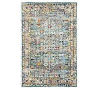 RugVista Chillon, Tapis, Orientaux, 200 x 300 cm, Rectangulaire, Poil Moyen, Salle de séjour, à Manger, Chambre, Cuisine, Nettoyage Sec Seulement, Clair Bleu/Multi