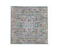 RugVista Chillon, Tapis, Tapis Modernes, 200 x cm, Carré, Poil Moyen, Salle de séjour, à Manger, Chambre, Cuisine, Nettoyage Sec Seulement, Oeko_tex_100, Clair Bleu/Multi