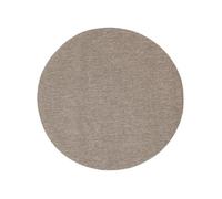 RugVista Clio Tapis intérieur et extérieur Moderne, Ø 250 cm, Rond, Poil Moyen, Lavage à la Main, Salon, Chambre, Patio, Balcon, Terrasse, Jardin, Cour, Résiste à l'eau et aux UV, Marron