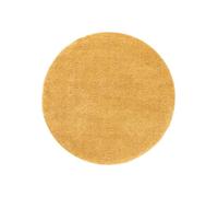 RugVista Comfy, Tapis pour Enfants, Shaggy/Handloom, Ø 100 cm, Rond, Poil Moyen, Chambre d'enfant, Nettoyage à Sec Seulement, sans Produits Chimiques Dangereux, Jaune