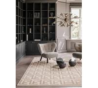 RugVista Dakari Tapis Moderne, 100x160 cm, Rectangulaire, Poil Moyen, Nettoyage à Sec, Salon, Salle de séjour, Chambre, Salle à Manger, Beige