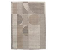 RugVista Deco, Tapis, Tapis Modernes, 200 x 300 cm, Rectangulaire, Poil Ras, Salle de séjour, à Manger, Chambre, Nettoyage Sec Seulement, Oeko_tex_100, Beige/Gris