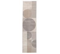 RugVista Deco, Tapis, Tapis Modernes, 300 x 80 cm, Rectangulaire, Poil Ras, Salle de séjour, à Manger, Chambre, Couloir, Nettoyage Sec Seulement, Oeko_tex_100, Beige/Gris