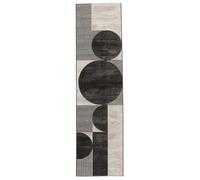 RugVista Deco, Tapis, Tapis Modernes, 300 x 80 cm, Rectangulaire, Poil Ras, Salle de séjour, à Manger, Chambre, Couloir, Nettoyage Sec Seulement, Oeko_tex_100, Noir/Off Blanc