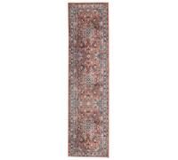 RugVista Galaxy Oriental Tapis Moderne, 80x300 cm, Coureur, Poil Court, Lavable en Machine 30°, Salon, Salle de séjour, Chambre, Salle à Manger, Couloir, Cuisine, Résiste à l'eau, Rouille/Bleu