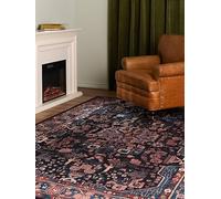 RugVista Galaxy Oriental, Tapis, Tapis Modernes, 120 x 180 cm, Rectangulaire, Poil Ras, Salle de séjour, Chambre, Cuisine, Lavage en Machine, Oeko_tex_100, Bleu/Noir