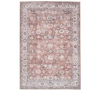 RugVista Galore Oriental Tapis Moderne, 200x300 cm, Rectangulaire, Poil Court, Lavable en Machine 30°, Salon, Salle de séjour, Chambre, Salle à Manger, Cuisine, Résiste à l'eau, Terracotta/Beige