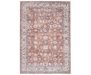 RugVista Galore Oriental Tapis Moderne, 200x300 cm, Rectangulaire, Poil Court, Lavable en Machine 30°, Salon, Salle de séjour, Chambre, Salle à Manger, Cuisine, Résiste à l'eau, Terracotta/Beige