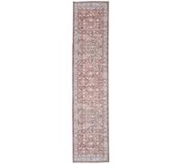 RugVista Galore Oriental Tapis Moderne, 80x350 cm, Coureur, Poil Court, Lavable en Machine 30°, Salon, Salle de séjour, Chambre, Salle à Manger, Couloir, Cuisine, Résiste à l'eau, Terracotta/Beige