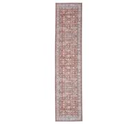 RugVista Galore Oriental, Tapis, Modernes, 80 x 350 cm, Rectangulaire, Poil Ras, Salle de séjour, Chambre, Couloir, Lavage en Machine, Terracotta/Beige