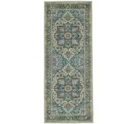 RugVista Georgia Oriental, Tapis, Tapis Modernes, 200 x 80 cm, Rectangulaire, Poil Ras, Salle de séjour, Chambre, Cuisine, Couloir, Lavage en Machine, Oeko_tex_100, Vert/Multi