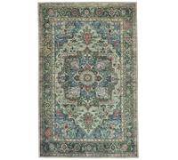 RugVista Georgia Oriental, Tapis, Tapis Modernes, 300 x 200 cm, Rectangulaire, Poil Ras, Salle de séjour, Chambre, Cuisine, Lavage en Machine, Oeko_tex_100, Vert/Multi