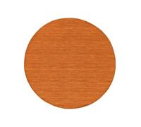 RugVista Handloom Flat, Tapis, Kilims Moderne, Ø 150 cm, Rond, Poil Ras, Salle de séjour, à Manger, Chambre, Couloir, Nettoyage Sec Seulement, Certifié Care & Fair, Orange