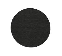 RugVista Handloom Flat, Tapis, Kilims Moderne, Ø 200 cm, Rond, Poil Ras, Salle de séjour, à Manger, Chambre, Nettoyage Sec Seulement, Certifié Care & Fair, Noir
