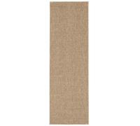 RugVista Jolin Tapis intérieur et extérieur Moderne, 80x250 cm, Coureur, Poil Moyen, Lavage à la Main, Salon, Chambre, Patio, Balcon, Terrasse, Jardin, Cour, Résiste à l'eau et aux UV, Beige