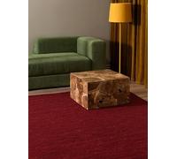 RugVista Kelim Loom Tapis Kilim Moderne, 140x200 cm, Rectangulaire, Poil Court, Nettoyage à Sec, Salon, Salle de séjour, Chambre, Salle à Manger, Fabriqué à la Main, Foncé Rouge