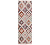 RugVista Kerala Tapis intérieur et extérieur Moderne, 80x250 cm, Coureur, Poil Court, Lavage à la Main, Salon, Chambre, Patio, Balcon, Terrasse, Jardin, Cour, Résiste à l'eau et aux UV, Rouge/Multi