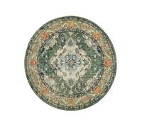RugVista Leia Tapis intérieur et extérieur Moderne, Ø 200 cm, Rond, Poil Moyen, Nettoyage à Sec, Salon, Chambre, Patio, Balcon, Terrasse, Jardin, Cour, Résiste à l'eau et aux UV, Vert