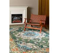 RugVista Leia Tapis intérieur et extérieur Moderne, 160x230 cm, Rectangulaire, Poil Moyen, Nettoyage à Sec, Salon, Chambre, Patio, Balcon, Terrasse, Jardin, Cour, Résiste à l'eau et aux UV, Vert