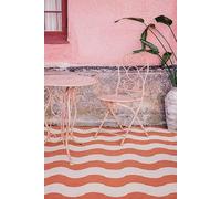 RugVista Mare, Tapis in & Outdoor, Rectangulaire, 140 x 200 cm, Tapis d'extérieur, Résistant aux UV, Hydrofuge, Antiallergique, Balcon, Cour, Jardin et Terrasse, Rouille