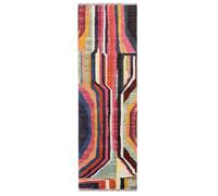 RugVista Markiz Tapis Moderne, 80x250 cm, Coureur, Poil Moyen, Nettoyage à Sec, Salon, Salle de séjour, Chambre, Salle à Manger, Couloir, Multi/Rose