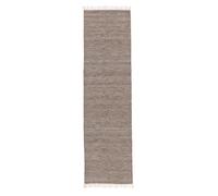 RugVista Melange Tapis Kilim Moderne, 80x400 cm, Coureur, Poil Court, Nettoyage à Sec, Salon, Salle de séjour, Chambre, Salle à Manger, Couloir, Fabriqué à la Main, Marron