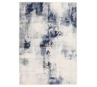RugVista Mila Tapis Moderne, 140x200 cm, Rectangulaire, Poil Moyen, Nettoyage à Sec, Salon, Salle de séjour, Chambre, Salle à Manger, Bleu/Gris