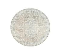 RugVista Nadia Tapis Moderne, Ø 200 cm, Rond, Poil Court, Nettoyage à Sec, Salon, Salle de séjour, Chambre, Salle à Manger, Blanc crème/Greige