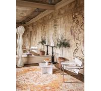 RugVista Nadia, Tapis, Tapis Modernes, 140 x 200 cm, Rectangulaire, Poil Ras, Salle de séjour, à Manger, Chambre, Cuisine, Nettoyage Sec Seulement, Oeko_tex_100, Orange