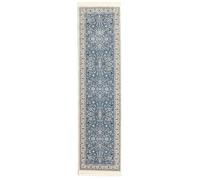 RugVista, Nain Florentine, Fait à la Machine, Tapis, Tapis Oriental, Pile Moyenne, 80 x 300 cm, Coureur, Oeko-Tex Standard 100, Polyester, Couloir, Chambre, Cuisine, Salon, Bleu Clair