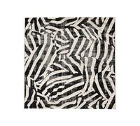 RugVista Nalori Tapis Moderne, 240x240 cm, Carré, Poil Moyen, Nettoyage à Sec, Salon, Salle de séjour, Chambre, Salle à Manger, Noir/Beige