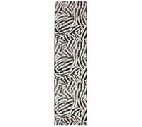 RugVista Nalori Tapis Moderne, 80x300 cm, Coureur, Poil Moyen, Nettoyage à Sec, Salon, Salle de séjour, Chambre, Salle à Manger, Couloir, Noir/Beige