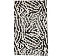 RugVista Nalori, Tapis, Modernes, 160 x 230 cm, Rectangulaire, Poil Moyen, Salle de séjour, à Manger, Chambre, Nettoyage Sec Seulement, Oeko_tex_100, Noir/Beige