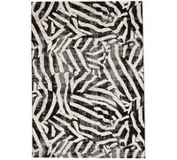 RugVista Nalori, Tapis, Tapis Modernes, 240 x 340 cm, Rectangulaire, Poil Moyen, Salle de séjour, à Manger, Chambre, Nettoyage Sec Seulement, Oeko_tex_100, Noir/Beige
