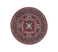 RugVista Navida, Tapis, Tapis Modernes, Ø 100 cm, Rond, Poil Ras, Salle de séjour, Chambre, Cuisine, Couloir, Lavage en Machine, Oeko_tex_100, Rouge