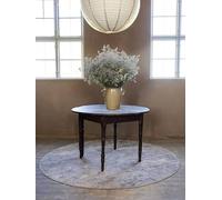 RugVista Ritz Tapis Moderne, Ø 150 cm, Rond, Poil Moyen, Nettoyage à Sec, Salon, Salle de séjour, Chambre, Salle à Manger, Clair Gris