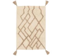 RugVista Riviera, Tapis de Bain, Modernes, 90 x 60 cm, Rectangulaire, Poil Moyen, Lavage en Machine, Beige/Natural