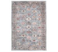 RugVista Shabibi Oriental Tapis Moderne, 160x230 cm, Rectangulaire, Poil Court, Lavable en Machine jusqu'à 30°, Salon, Salle de séjour, Chambre, Salle à Manger, Cuisine, Résiste à l'eau, Clair Bleu