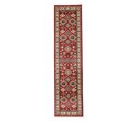 RugVista Shirvan Kazak Tapis Ziegler/Kazak Oriental, 80x300 cm, Coureur, Poil Moyen, Nettoyage à Sec, Salon, Salle de séjour, Chambre, Salle à Manger, Couloir, Rouge/Beige