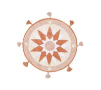 RugVista Silia Sun Tapis de Bain, Rond, Ø 70 cm, Terracotta/Rose