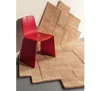 RugVista Sky Tapis Moderne, 160x230 cm, Forme irrégulière, Poil Moyen, Nettoyage à Sec, Salon, Salle de séjour, Chambre, Salle à Manger, Fabriqué à la Main, Clair Marron
