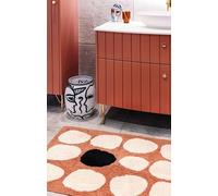 RugVista Thalassa, Tapis de Bain, Modernes, 60 x 90 cm, Rectangulaire, Poil Moyen, Lavage en Machine, Terracotta