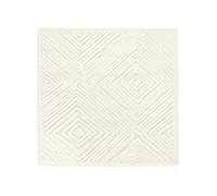 RugVista Tuscany, Tapis, Modernes, 200 x cm, Carré, Poil Moyen, Nettoyage à Sec Seulement, Oeko_tex_100, Blanc crème