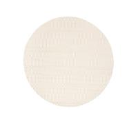 RugVista Vertus, Tapis, Ø 200 cm, Rond, Poil Moyen, Salle de séjour, Chambre, Nettoyage à Sec Seulement, Oeko_tex_100, Off Blanc