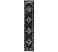 RugVista Vintage Vega, Tapis, Tapis Modernes, 400 x 80 cm, Rectangulaire, Poil Ras, Salle de séjour, à Manger, Chambre, Cuisine, Couloir, Nettoyage Sec Seulement, Oeko_tex_100, Noir