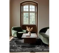 RugVista Vintage Vega, Tapis, Vintage, 100 x 160 cm, Rectangulaire, Poil Ras, Salle de séjour, à Manger, Chambre, Cuisine, Nettoyage Sec Seulement, Oeko_tex_100, Noir
