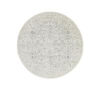 RugVista Ziegler Greenville, Tapis, / Kazak, Ø 250 cm, Rond, Poil Moyen, Salle de séjour, à Manger, Chambre, Nettoyage Sec Seulement, Oeko_tex_100, Blanc crème Beige Clair Bleu